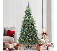vidaXL Albero di Natale Artificiale con Rami Pieghevoli Verde 210 cm