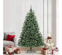 vidaXL Albero di Natale Artificiale con Rami Pieghevoli Verde 210 cm