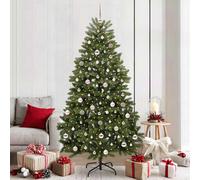 vidaXL Albero di Natale Artificiale con Rami Pieghevoli Verde 210 cm