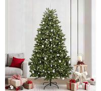 vidaXL Albero di Natale Artificiale con Rami Pieghevoli Verde 240 cm