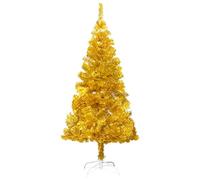 vidaXL Albero di Natale Artificiale con Supporto Oro 240 cm PET
