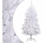 vidaXL Albero di Natale Artificiale Incernierato con Base Bianco 120cm