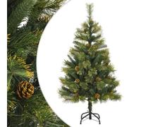 vidaXL Albero di Natale Artificiale Incernierato con Pigne 150 cm