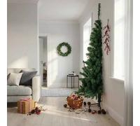 vidaXL Albero di Natale Artificiale Metà con Supporto Verde 240 cm PVC