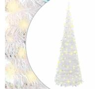 vidaXL Albero di Natale Artificiale Pop-up con 200 LED Bianco 210 cm