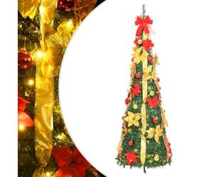 vidaXL Albero di Natale Artificiale Pop-up con 50 LED Verde 120 cm
