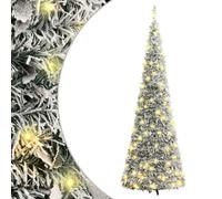 vidaXL Albero di Natale Artificiale Pop-up Neve Fioccata 200 LED 210cm