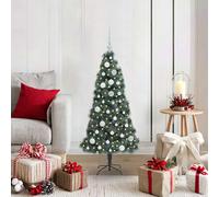 vidaXL Albero di Natale artificiale pre-illuminato con set di palle