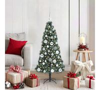 vidaXL Albero di Natale artificiale pre-illuminato con set di palle