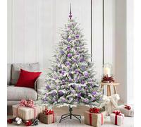 vidaXL Albero di Natale Artificiale Pre-illuminato con Set di Palline
