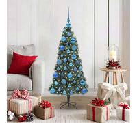 vidaXL Albero di Natale artificiale pre-illuminato con set di palline