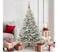 vidaXL Albero di Natale Artificiale Pre-illuminato con Set di Palline