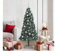 vidaXL Albero di Natale artificiale pre-illuminato con set di palline