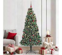 vidaXL Albero di Natale artificiale pre-illuminato con set di palline