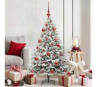 vidaXL Albero di Natale Artificiale Pre-illuminato con Set di Palline