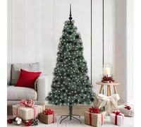 vidaXL Albero di Natale artificiale pre-illuminato con set di palline