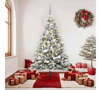 vidaXL Albero di Natale Artificiale Pre-illuminato con Set di Palline