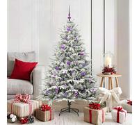 vidaXL Albero di Natale Artificiale Pre-illuminato con Set di Palline