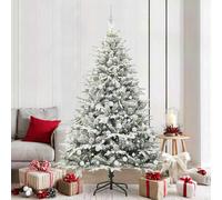 vidaXL Albero di Natale Artificiale Pre-illuminato con Set di Palline