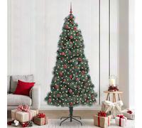 vidaXL Albero di Natale artificiale pre-illuminato con set di palline