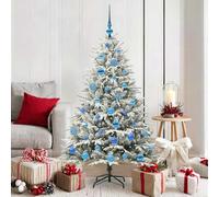 vidaXL Albero di Natale Artificiale Pre-illuminato con Set di Palline