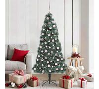 vidaXL Albero di Natale artificiale pre-illuminato con set di palline