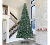 vidaXL Albero di Natale Artificiale Pre-illuminato con Set di Palline