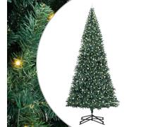 vidaXL Albero di Natale Artificiale Pre-Illuminato con Set di Palline, Decorazioni Natalizie Moderne, Albero Illuminato, Artificiale, LED, Verde per Interni, Versatile per Ogni Ambiente