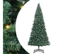 vidaXL Albero di Natale Artificiale Pre-Illuminato con Set di Palline, Decorazioni Natalizie Moderne, Albero Illuminato, Artificiale, LED, Verde per Interni, Versatile per Ogni Ambiente