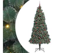 vidaXL Albero di Natale artificiale pre-illuminato con set di palline