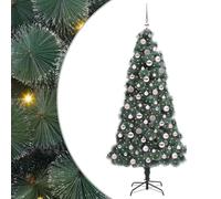 vidaXL Albero di Natale artificiale pre-illuminato con set di palline