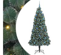 vidaXL Albero di Natale artificiale pre-illuminato con set di palline