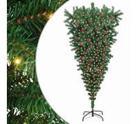 vidaXL Albero di Natale Artificiale preilluminato Capovolto con Set di Palline, Salotto, luci Decorative Moderne ad Albero, capovolte, Natale Pre-Illuminato, Decorazioni uniche per Le Feste