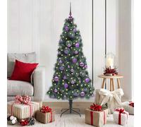 vidaXL Albero di Natale artificiale preilluminato con set di palline