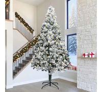 vidaXL Albero di Natale artificiale preilluminato con set di palline