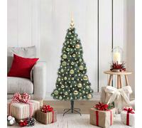 vidaXL Albero di Natale artificiale preilluminato con set di palline