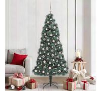 vidaXL Albero di Natale artificiale preilluminato con set di palline