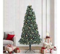 vidaXL Albero di Natale artificiale preilluminato con set di palline