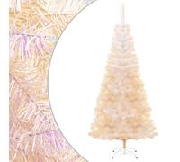 vidaXL Albero di Natale Artificiale Punte Iridescenti Bianco 240cm PVC