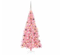 vidaXL Albero di Natale Artificiale Rosa 180cm in PVC con Luci LED Usb, 8 modalità. Ottimo per decorare sia dentro che fuori. Richiede assemblaggio e ti serve un cacciavite.