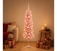 vidaXL Albero di Natale artificiale slim con pallina 120 cm 150 LED