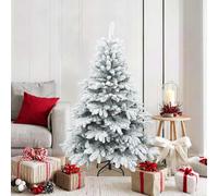 vidaXL Albero di Natale Artificiale Snodato Foderato di Neve Bianco