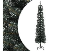 vidaXL Albero di Natale Artificiale Sottile con Base Verde 240 cm PVC