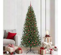 vidaXL Albero di Natale artificiale Verde 210 cm PE e PVC