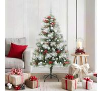 vidaXL Albero di Natale artificiale Verde e bianco 150 cm