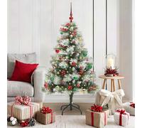 vidaXL Albero di Natale artificiale Verde e bianco 150 cm