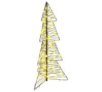 vidaXL Albero di Natale con 100 LED Bianco caldo 120 cm Rattan