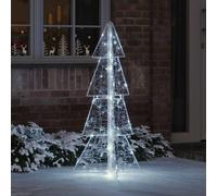 vidaXL Albero di Natale con 100 LED Bianco Freddo 120 cm Acrilico
