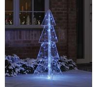 vidaXL Albero di Natale con 100 LED Blu 120 cm Acrilico