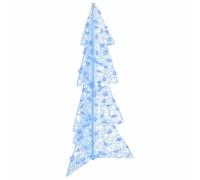 vidaXL Albero di Natale con 100 LED Blu 120 cm Acrilico, Salotto, Decor moderno, Luci di Natale, LED decorativi, Decorazioni festive, Luce USB, Accenti per la casa